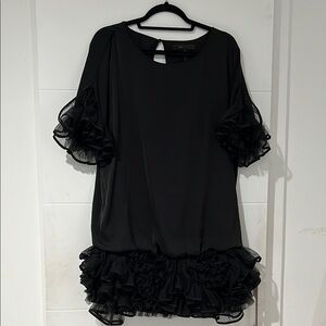 Black Ruffled Dress